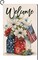 4th of July Floral Garden Flag 12x18 Vertical Double Sided Patriotic Mason Jar Flowers Red Blue Memorial Day Independence Day Holiday Outside Decorations